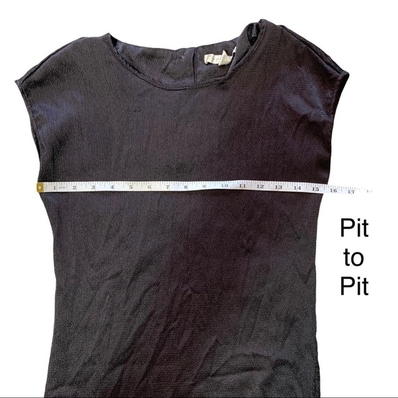 LC Lauren Conrad Solid Black Pocketed Form Fitting Sleeve Dress Size 12 - Picture 11 of 14